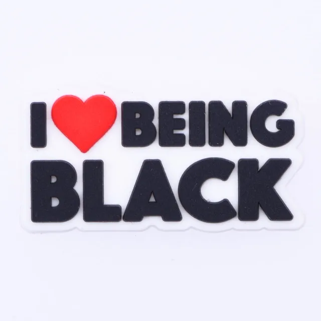 1 Pcs Black Girl Magic Croc Shoe Charms Accessories Decorations Clog Sandals PVC Black Lives Matter Charm Button BLM Girl Gift p3062
