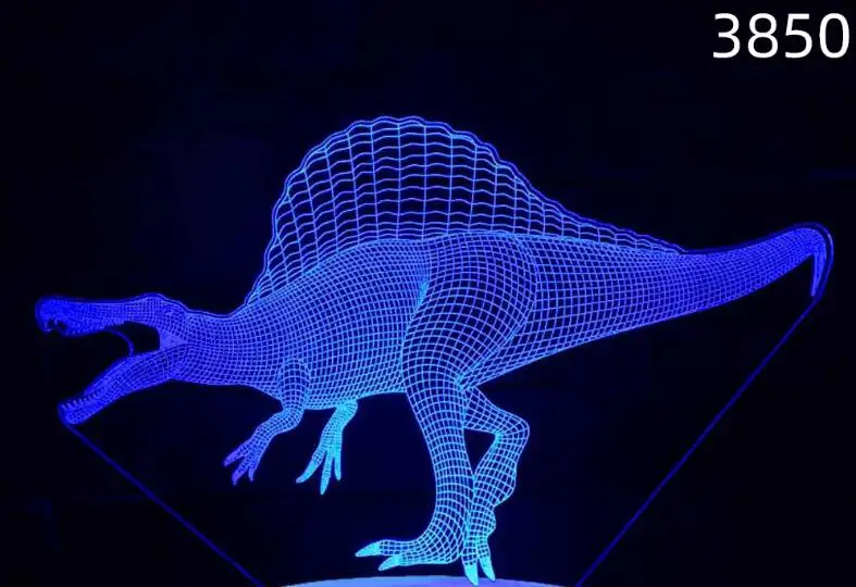 Динозавры 3D светодиодный ночник акриловая лазерная стерео Иллюзия 7/16 цветов Пульт дистанционного управления дети друзья подарок игрушки 1 шт. домашний декор дропшиппинг