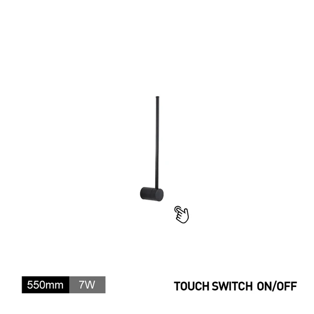 Led Indoor Wall Lamp Touch Switch Wall Sconce Lighting Fixture Bedroom Living Room Sofa Background Decor Wall Light For Home 550mm