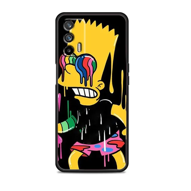 The Simpsons Happy Family For OPPO Realme GT Explorer Master Neo Flash Edition C21 C20 C15 C11 C3 Soft Black Phone Case Style 01