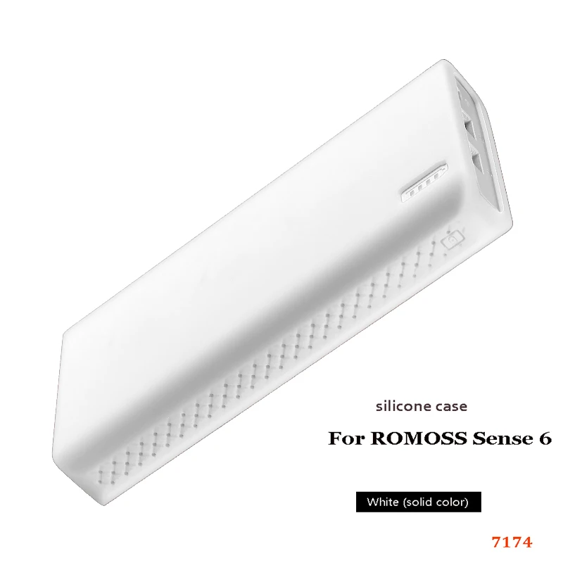 Силиконовый чехол Romoss sense 6 для мобильных телефонов, мягкий силиконовый Противоскользящий чехол Romoss sense 6, водонепроницаемый чехол - Цвет: white