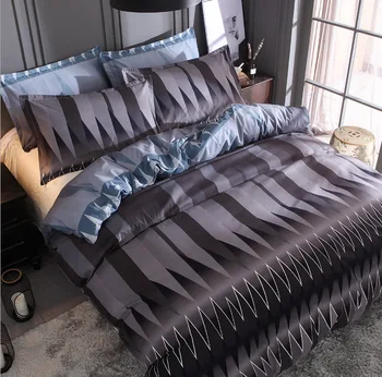 

Classic Bedding Set Geometric Stipe Pattern Bed Linen Duvet Cover Set for Adult Soft Comforter Bedding Sets Twin Queen King Size
