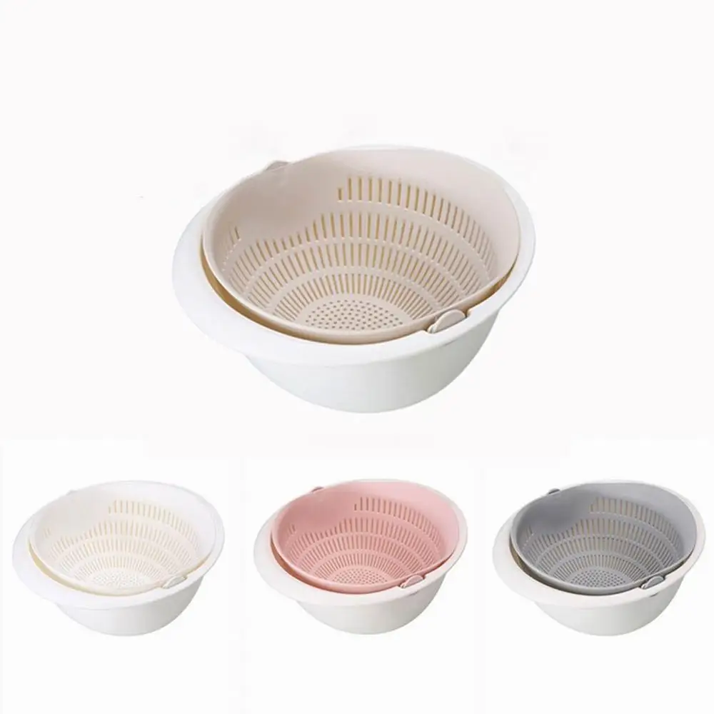 

Portable Fruit Multi-Function Double-Layer Detachable Cleaning Drain Basket Storage Basket Home Kitchen Accessories Tools