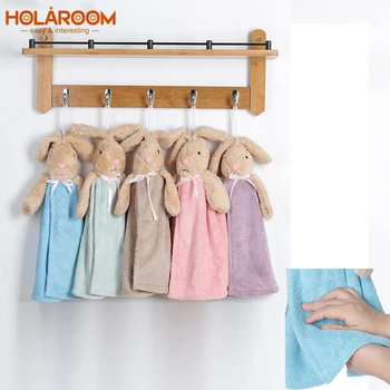 

Child Towel Cartoon Rabbit Towels Kids Wipe Hands Cleaning Towel Superfine Fiber Soft and Absorbent Hotel Home Bathroom Gifts