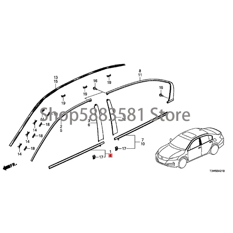 

Car door outer layering strip window guide rail seal hon das pir ior wiper trim strip car door outer sealing strip outer guide r