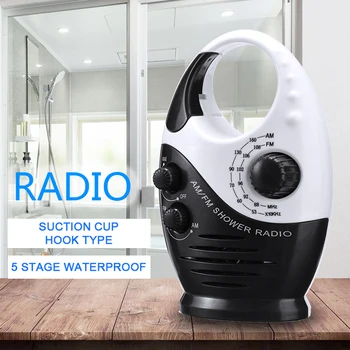 

For Audio Video Parts 1pc AM/FM Mini Shower Radio Bathroom Waterproof Radio Hanging Music Radio Built-in Speaker Without Battery