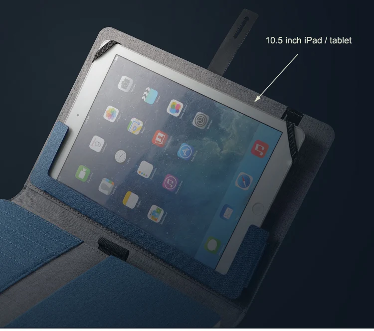 Деловой офис B5 папка для файлов сумка менеджера из искусственной кожи A4 padfolio портфель с эластичной лентой для сотового телефона, Ipad подставка для стойки питания