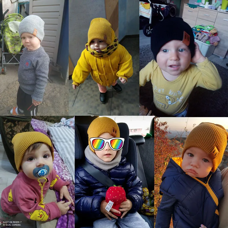 REAKIDS/зимняя детская шапка для родителей и детей теплая вязаная папы мамы мягкая