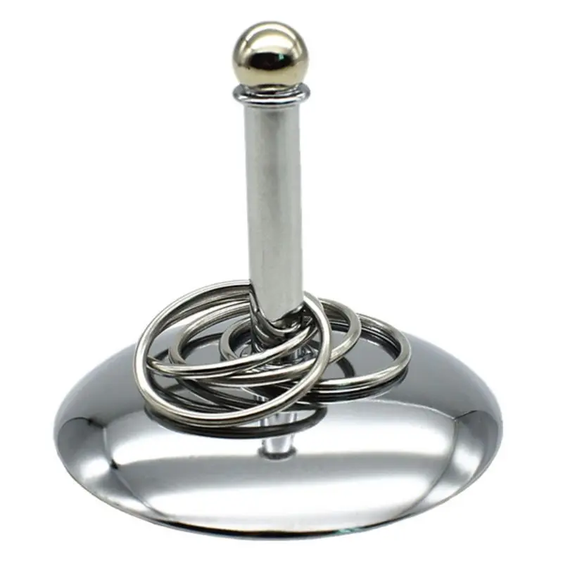 Pet Bird Platform Metal Ring Toy Parrot Educational Interactive