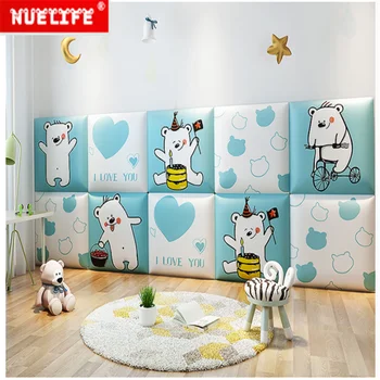 

wall sticker soft package tatami surrounding self-adhesive bedside soft package post baby anti-bump decoration 3D wall sticker