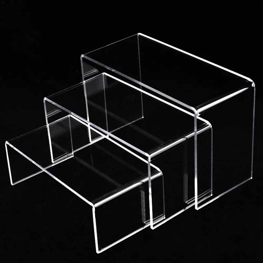 

3 Tier New Clear Acrylic Display Stand Multi-functional Shoe Display Flowerpot Storage Rack,Watch Cosmetics Display Shelf Holder