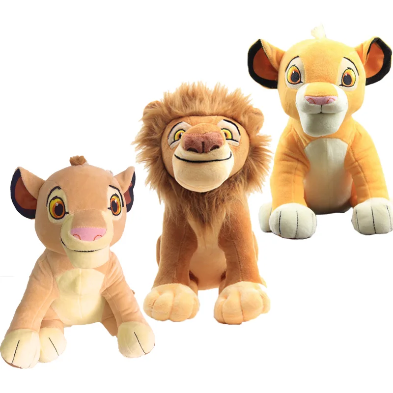 26 см фильм Simba Нана муфаса плюшевые игрушки Король Лев Куклы Simba плюшевые игрушки животные плюшевые куклы игрушки для детей подарки на день рождения - Цвет: 3pcs together