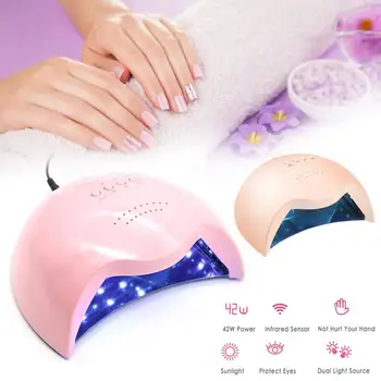 

42W Intelligent Induction Therapy Nail Light Three-stage Timing Phototherapy Machine Nail Polish Glue Baking Lamp Nail Art Tool