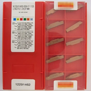 

free shipping cnc carbide external grooving inserts N123H2-0400-0004-TF 1125 turning blade cutter