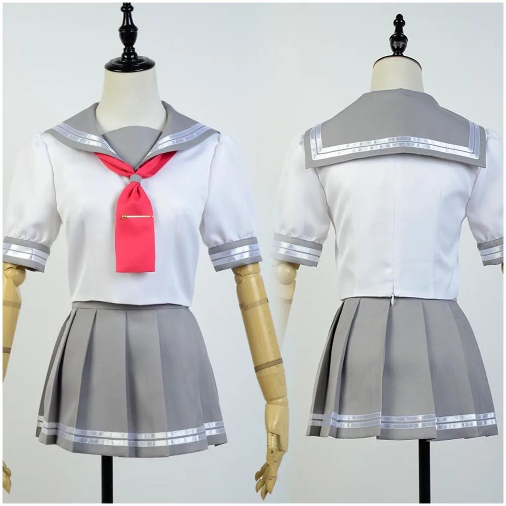Отлично! Солнце Aqours таками Чика костюм моряка для маскарада Школьная Униформа