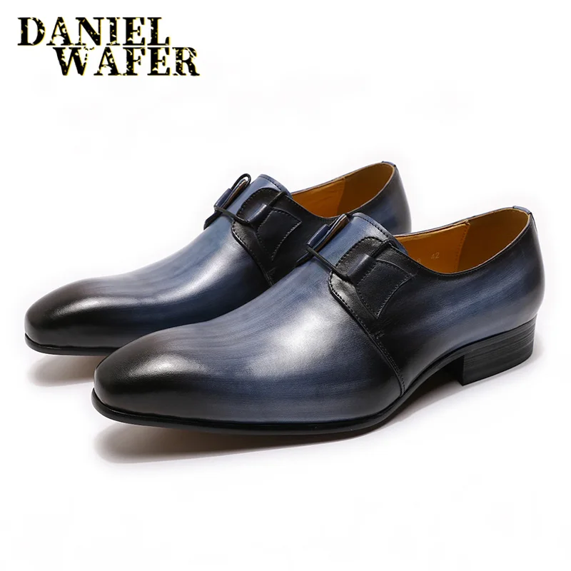 

Hand-polishing Oxford Shoes Fashion Derby Mens Leather Formal Dress Shoes Man Comfortable Office Wedding Party Leather Shoes Men