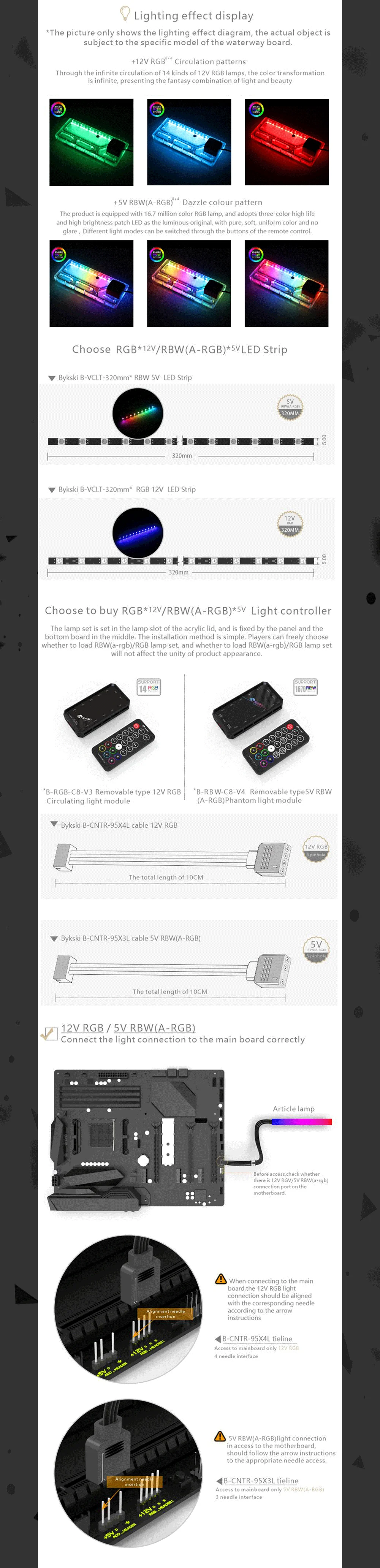 Bykski RGV-INW-Alice-P Waterway Boards For In Win Alice Case RBW 5V Lighting For Intel CPU Water Block & Single GPU Building  