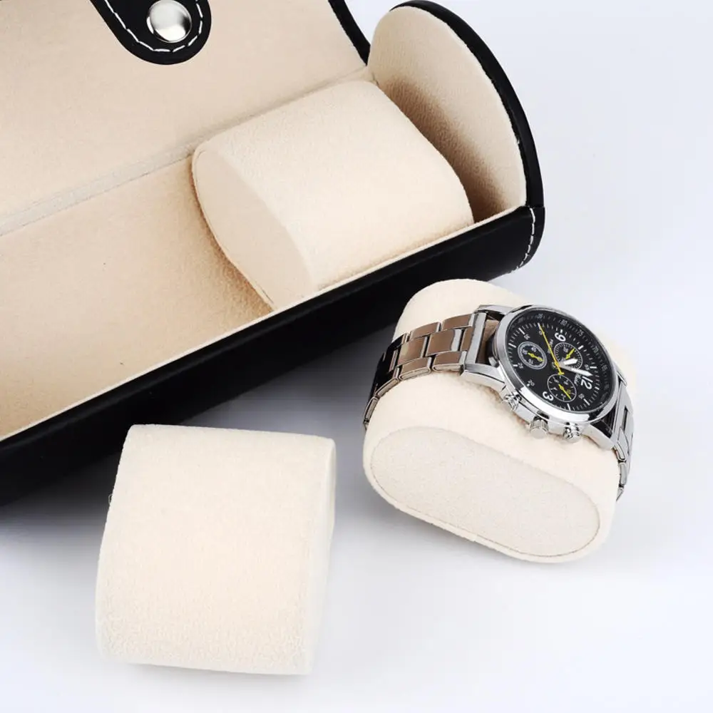 Watch Roll Travel Case 3 Slots Chic Portable Vintage Leather Display Watch Storage Box with Organizers Men Gift