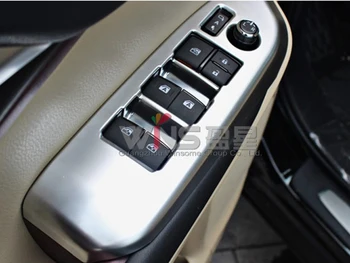 

Chrome Interior Window Glass Switch Button Trim For Toyota Highlander Kluger 2014-2016 ABS Car-styling Accessories Mouldings