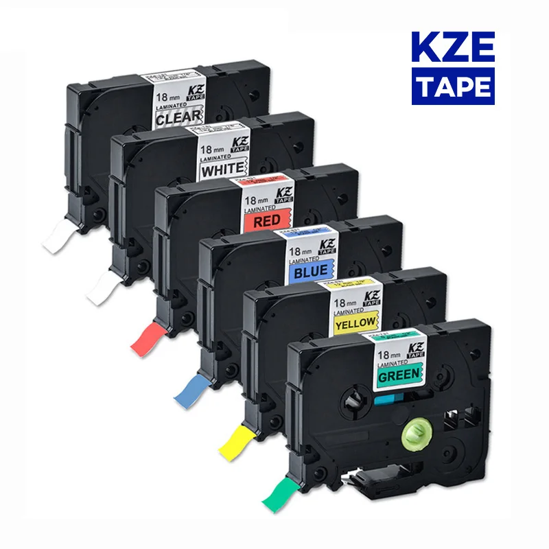 Description Picture 3 of item18mm Multicolor Laminated Label Tape label ribbon tze tape for Brother p-touch printers as Tze-241 tze241 tze 241 tze-241 tz241