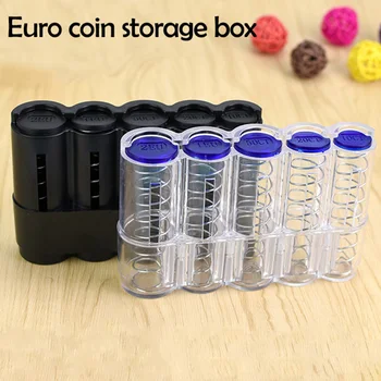 

NewCreative Storage Coins Purse Storage Box Euro Coin Dispenser Coin Holder Case High Quality Wallet Holders Money Boxes