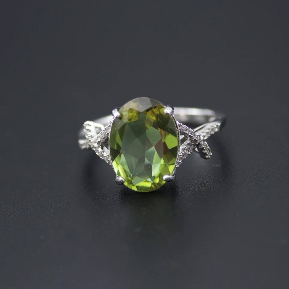Bolai Turkish diaspore ring 925 sterling silver oval 14*10mm created gemstone color change zultanit fine jewelry rings for women