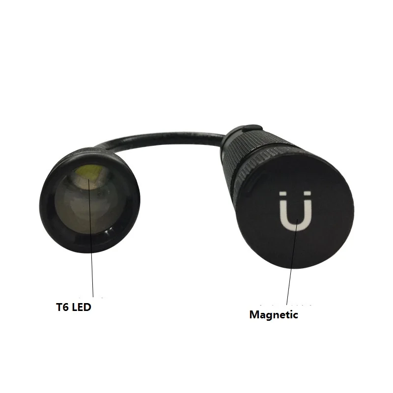 US $10.93 360 Degree Flexible LED Flashlight Magnetized Head Telescopic T6 LED Camping Flashlight Magnetic Pick Up Tool Lamp Light