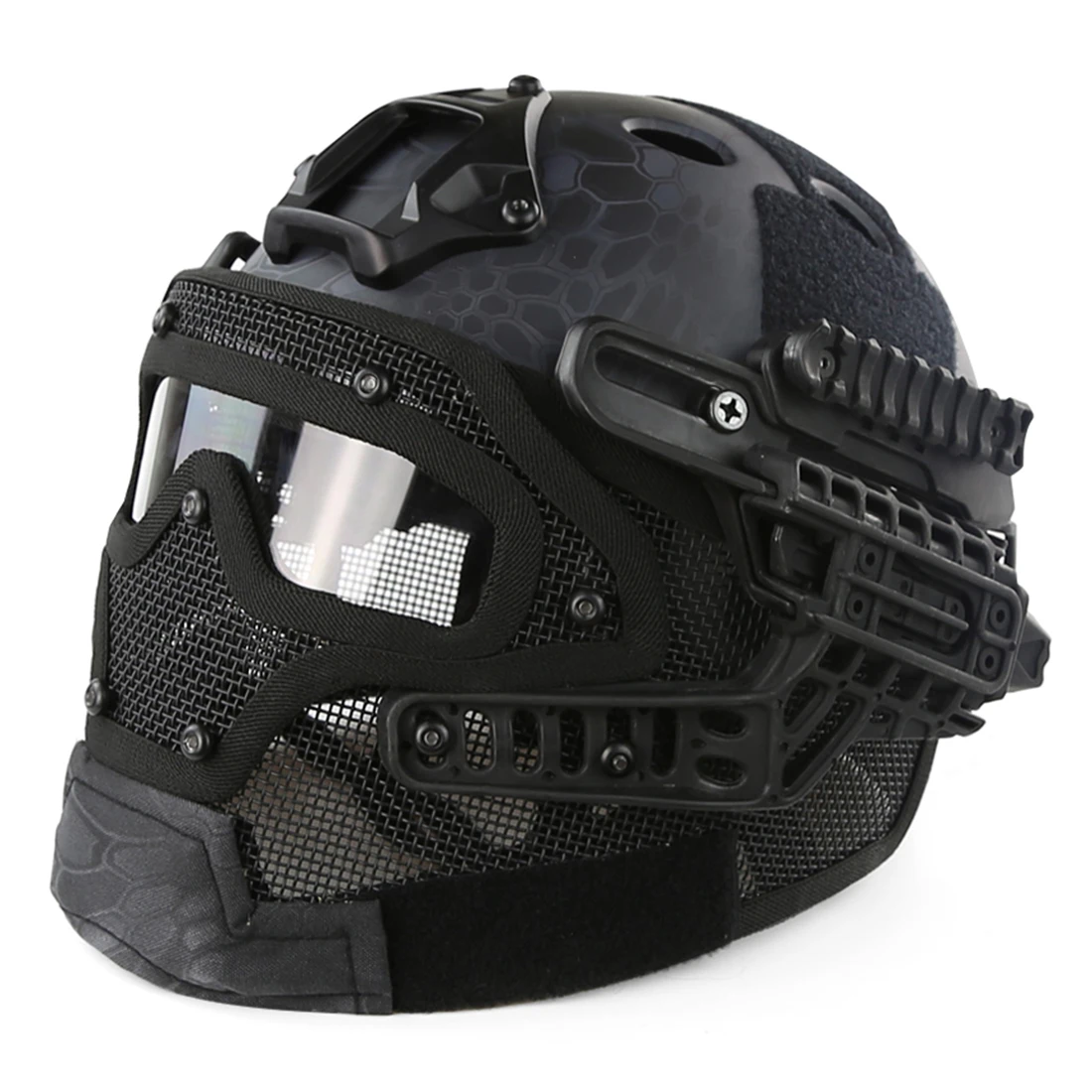 

Surwish Steel Wire Protective Fast Helmet Suit For Outdoor Activity - Black Python Grain 5 Color