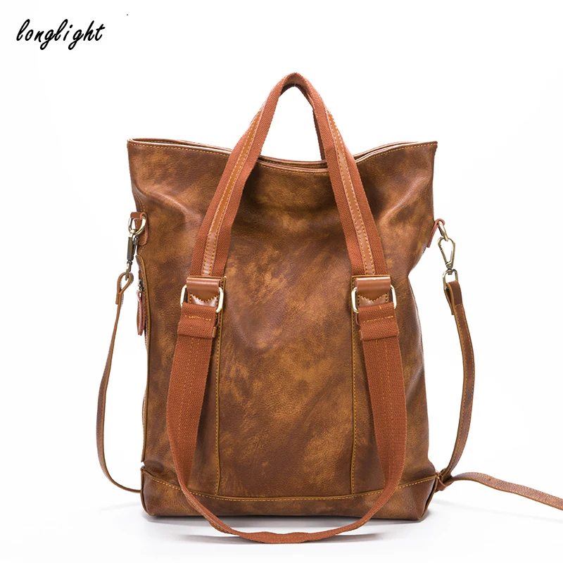 Женская сумка через плечо большая коричневая Повседневная | Багаж и сумки