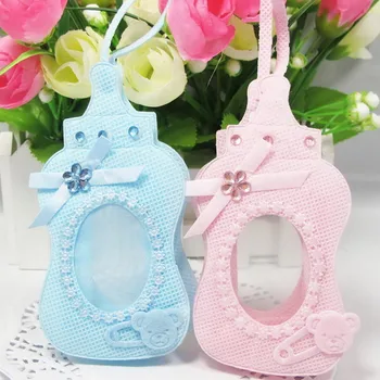 

6PCS Souvenirs Gifts Bag Baby Bottle Candy Dragee Bag Baby Shower Birthday Party Christening Baptism Favor Packing Chocolate Bag