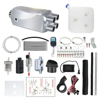 

12V/5KW 4-Hole Aluminum Alloy Parking Fuel Heater LCD Display With Remote Control Diesel Air Heater Parking Fuel Heater