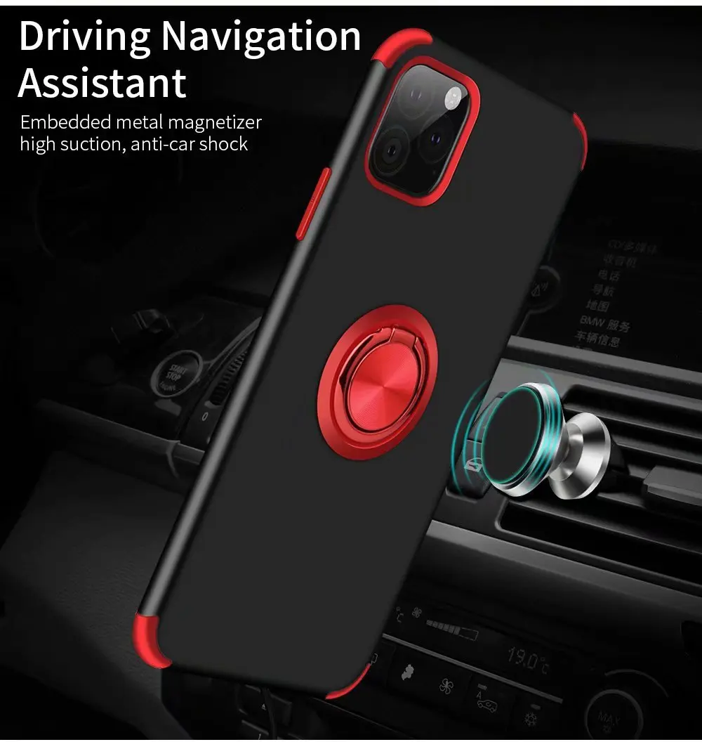 Для iphone 11 pro max чехол, роскошное крутое кольцо с подставкой, анти-осенний чехол для iphone 6 6S 7 8 Plus X XR XS Max чехол для телефона