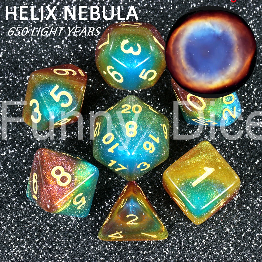 Звездные звезды Новинка креативная Вселенная Галактика dice7 шт. с коробочкой для