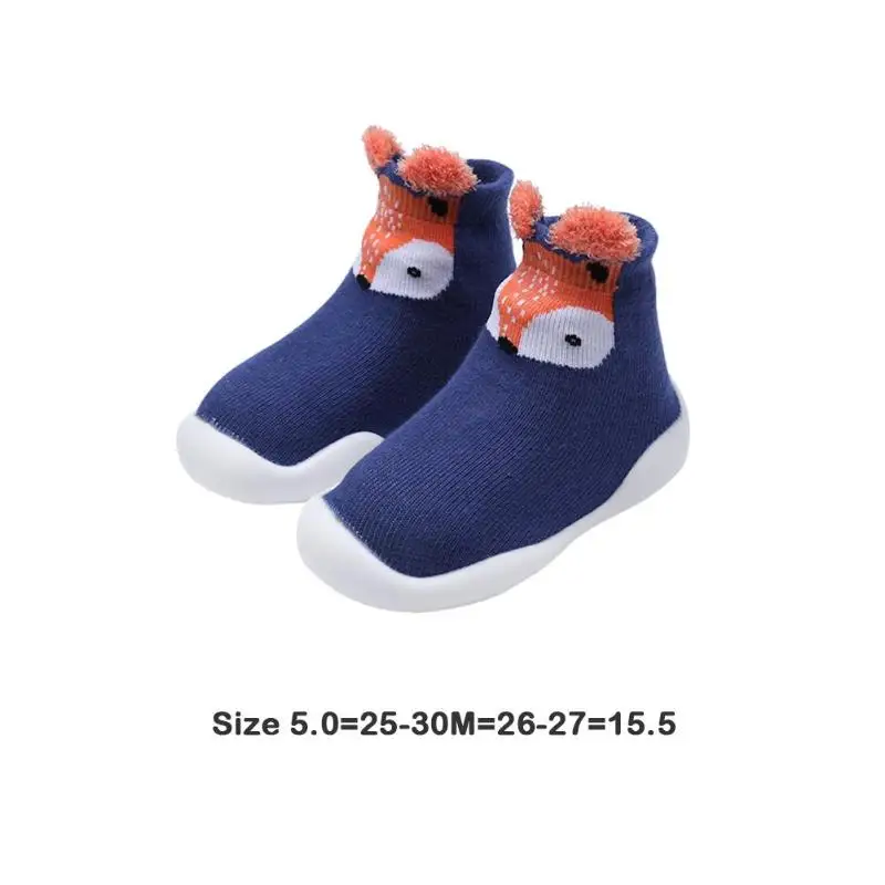 Blue-25-30M Нескользящая обувь с резиновой подошвой для малышей; и качественный модный и красивый теплый вязаный; длина по щиколотку; для малышей - Цвет: Blue-25-30M