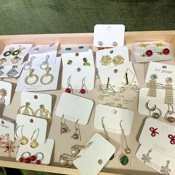 

30 Pairs/lot silver color top quality women earrings jewelry fashion luxury zircon wedding earrings wholesale 200731-05