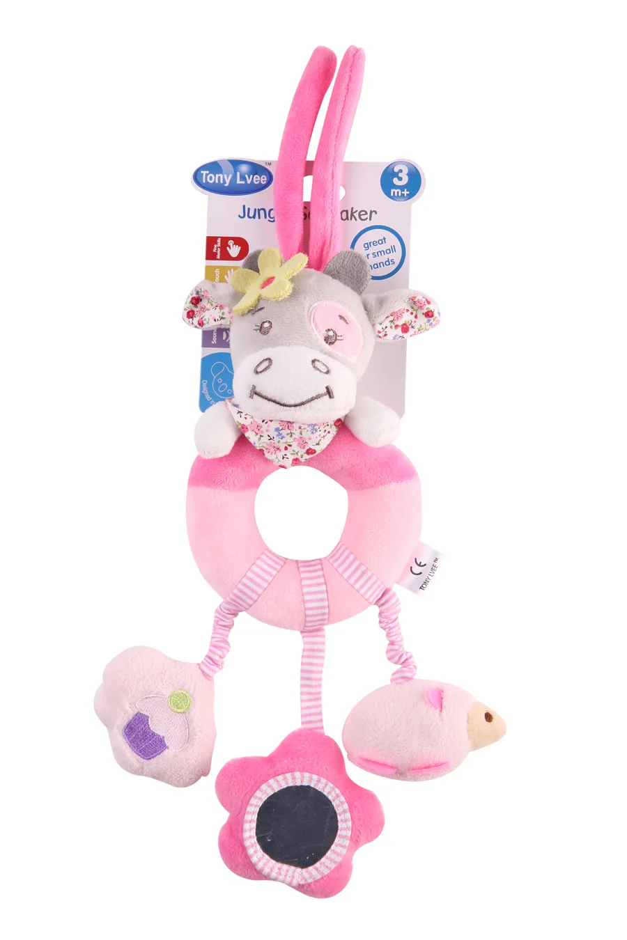 Детская коляска для новорожденных, подвесная игрушка, милые животные, кукла, кровать, подвесная плюшевая игрушка, погремушка, кровать, колокольчик, мягкие игрушки, инструмент для сна - Цвет: Лиловый