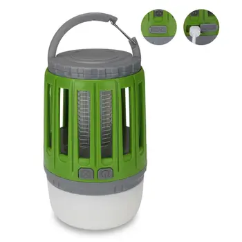 

USB Rechargeable Mosquito Killer Lamp Waterproof Insect Bug LED Lantern Tent Light for Indoor Outdoor Camping Home Bedroom Q0KF