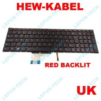

English UK original new keyboard for lenovo y50 y50-70 US y70-70 y70 red keys with red backlit uK layout