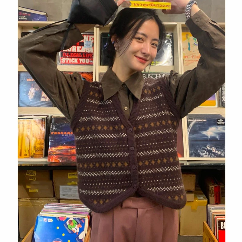 

Женский кардиган с V-образным вырезом, без рукавов