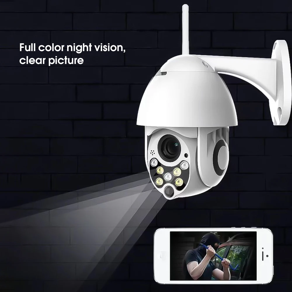 

Wireless Wifi IP Camera 1080P PTZ Outdoor Speed Dome Security Camera Pan Tilt 5X Digital Zoom Network CCTV Surveillance