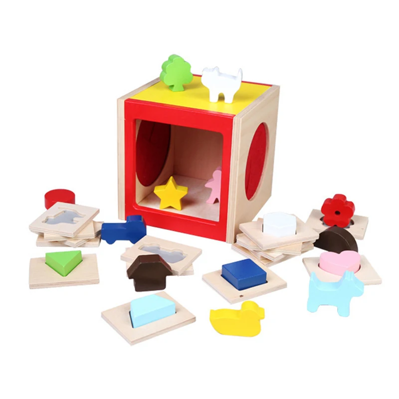 Children's Building Block Shape Matching Puzzle Tactile Feeling