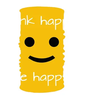 

efyh Think Happy Magic Scarf Works as Face Mask Neck Gaiter Headband Balaclava