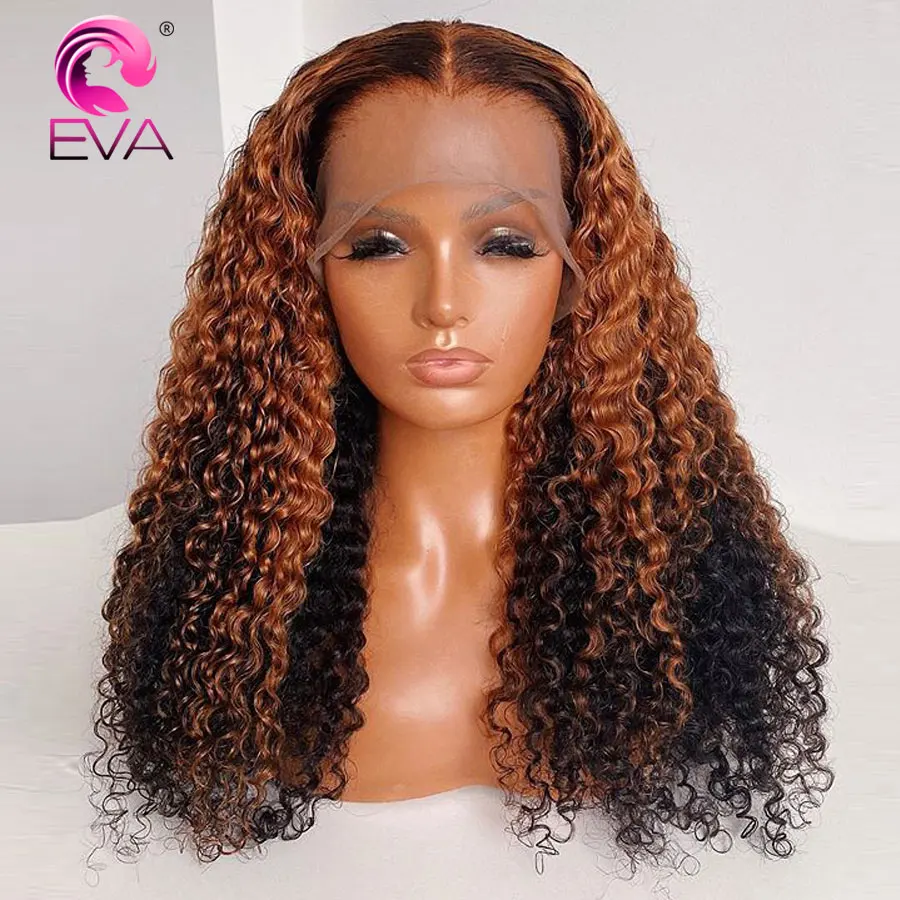 Парик Yonce 150% Omber 13x6 бразильские вьющиеся передние парики из человеческих волос на