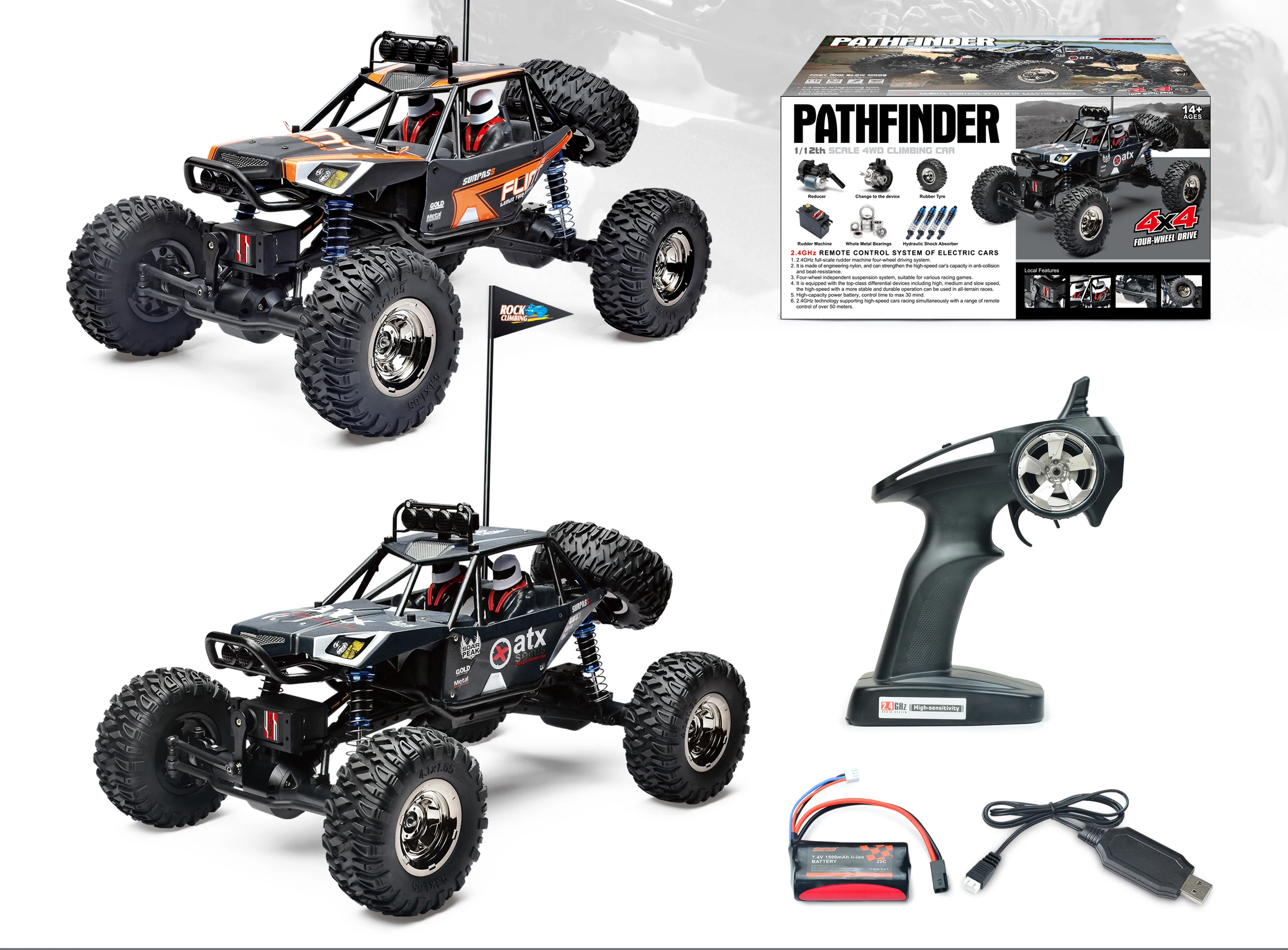 RC Дрифт гоночный высокоскоростной Багги скалолазание RC автомобиль 4WD с светодиодный светильник водонепроницаемый с высоким крутящим моментом гусеничный большой ножной пульт дистанционного управления автомобилями