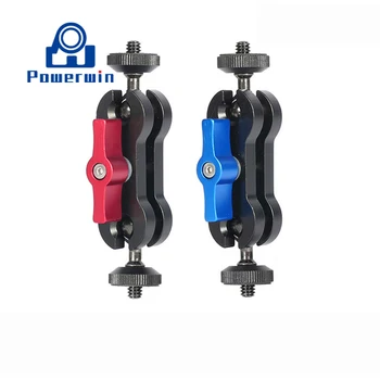 

Powerwin Mini Magic Arm Monitor Bracket LED Video Light Mount Adapter 1/4 Screw DSLR Camera Ballhead Hotshoe Holder Studio