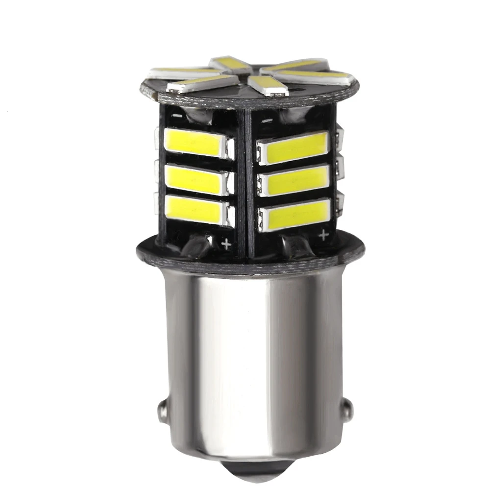 2 шт. Canbus 1157 BAY15D 1156 BA15S 21 SMD 7020 светодиодный автомобильный сигнал поворота задние стоп-сигналы лампа белый 12V