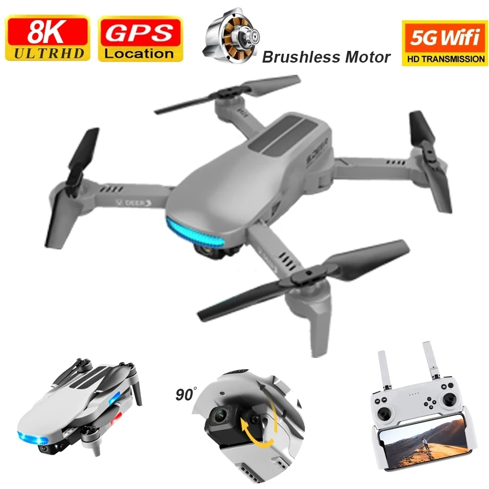 Дрон LU3 MAX двойная камера 8K Hd Gps Fpv 5G Wi-Fi | Игрушки и хобби