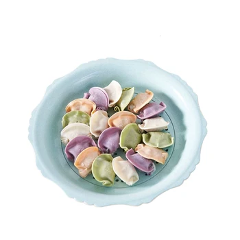 

Dumpling plate Round Double Layer Dumplings Draining Tray Hollow Design Cute Round-Shaped Dumplings Plate Storage Fruit Plate