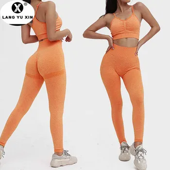 

Women's Seamless Yoga Suit Sportswear 2 Piece Yoga Sports Bra and Leggings Sports Fitness Running Tracksuit