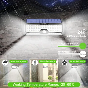 

Solar Light Outdoor 140/268 LED Garden Lights Wall Lamp Waterproof Powered Sunlight Motion Sensor Decoration Garden Terrace Yard
